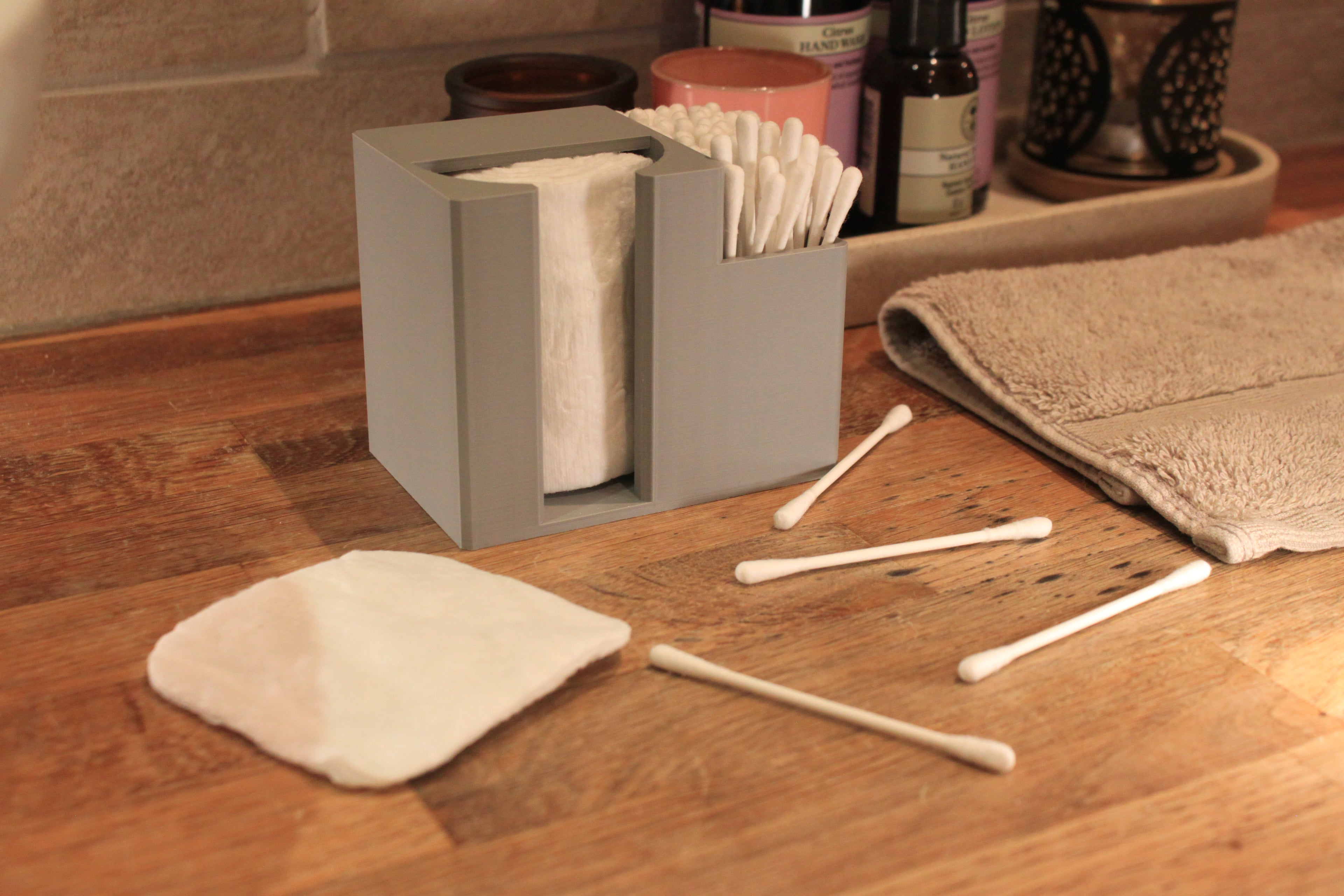 Bathroom Cotton Woolpads & Cotton Buds Holder